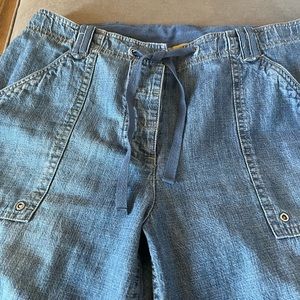 Liz Claiborne high rise wide leg button fly jeans